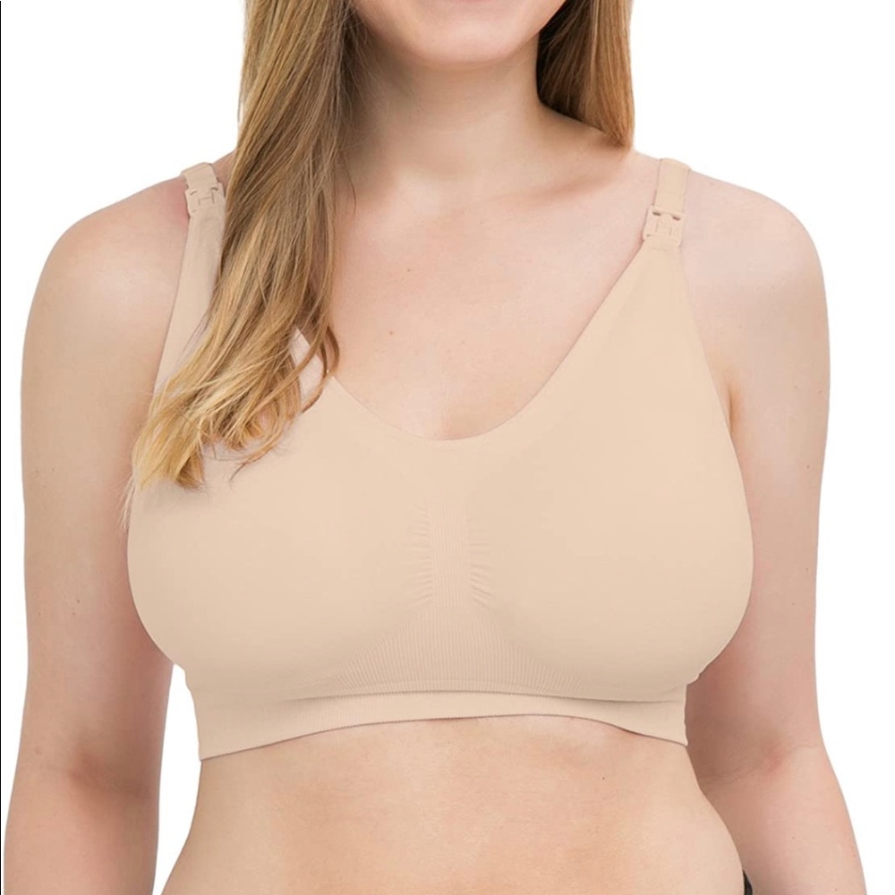 NEW Kindred Bravely Nude/Beige Seamless Wireless Nursing Maternity Bra Sz Large